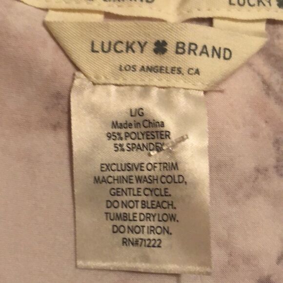 Lucky Brand S&L Soft n Cozy Mauve Pink Tie Dye Tank & Shorts Pajama Lounge Set - Picture 6 of 9